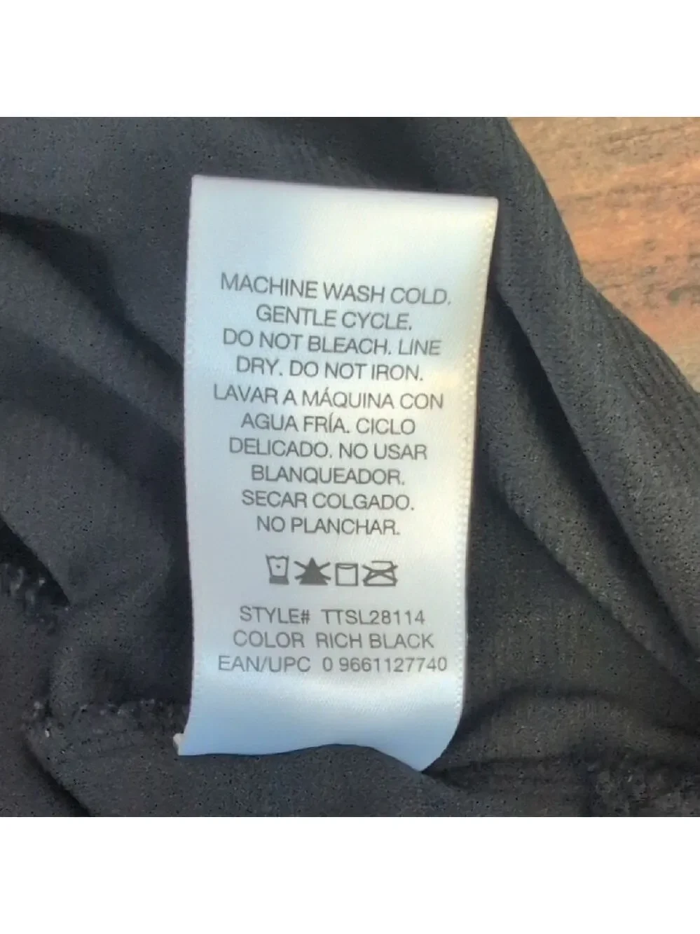 Time and Tru Black One Piece Textured Swimsuit XL 16-18        628D